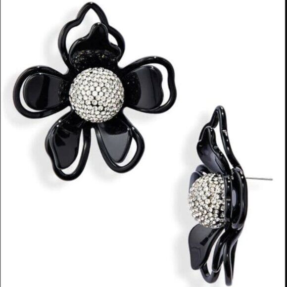 Brand New. Lele Sadoughi Crystal Azalea Statement Earrings - Picture 1 of 13